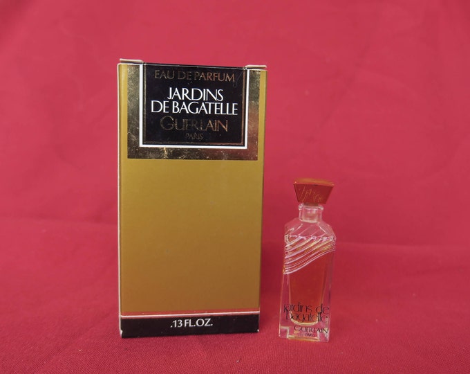 miniature parfumerie Guerlain, jardins de Bagatelle, eau de parfum, 4 ml, 1983