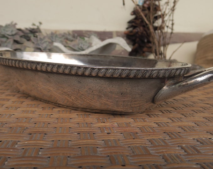 ancien plat creux en métal argenté, art de la table d’hôtellerie,le Pavillon