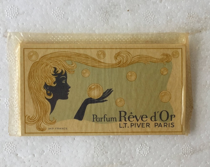 paquet de 10 cartes parfumées anciennes,parfumerie L.T.PIVER. parfum Rêve d'or, jamais ouvert