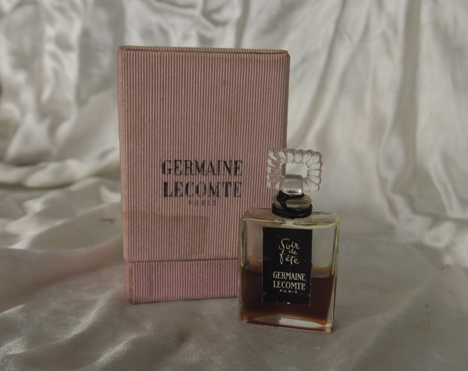 très joli petit flacon à parfum ancien de Germaine Lecomte, Paris, Soir de fête