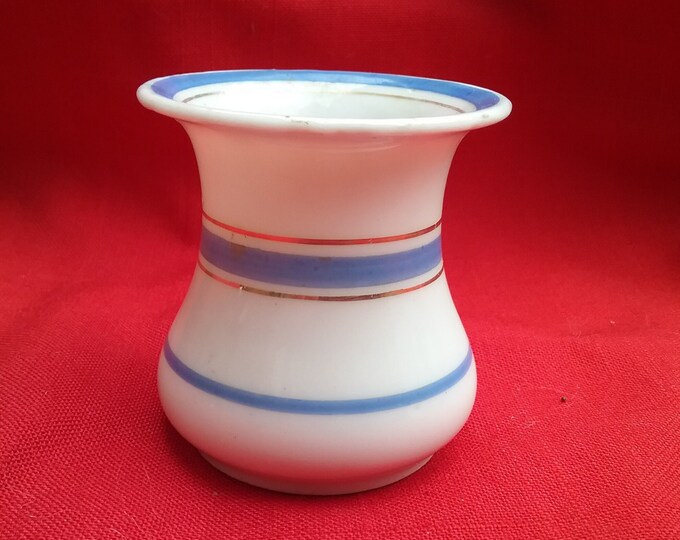essuie plume d'époque restauration, AWF Paris, porcelaine blanche ( bleu & doré )