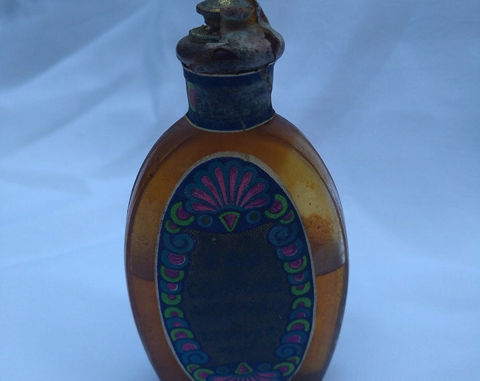 eau de Cologne ambrés parfumerie L.T. Piver avant 1950, stilligoute ancien, flacon de voyage ancien