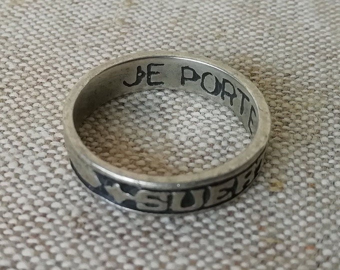bijoux homme et femme, bague parlante ancienne du Pays Basque en argent