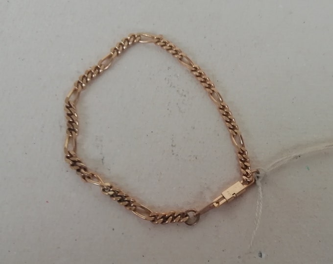 bijoux vintage des années 80-90, maillons gourmette, bracelet en plaqué or