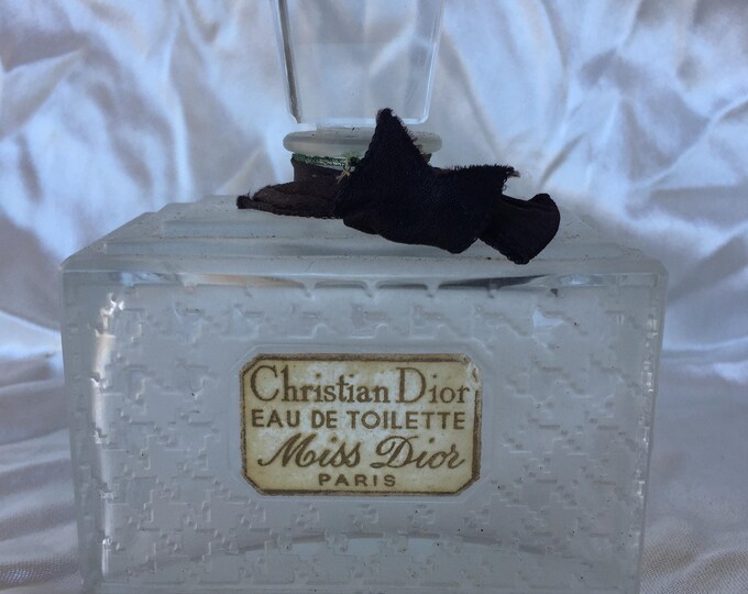 ancien flacon à parfum de collection Christian Dior, eau de toilette Miss Dior, vide