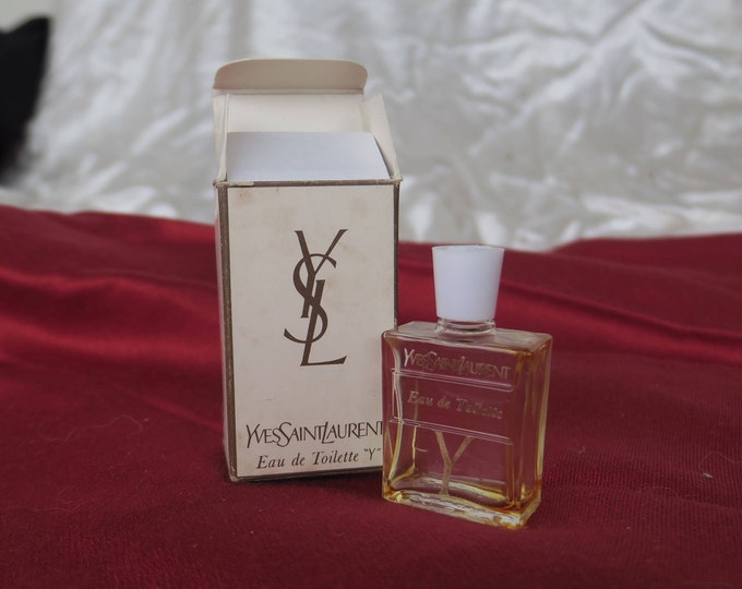 Yves Saint Laurent, présentation cadeau eau de toilette Y, échantillon publicitaire YSL