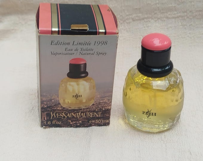 ancien flacon à parfum édition limité 1998 Yves Saint Laurent, eau de toilette Paris