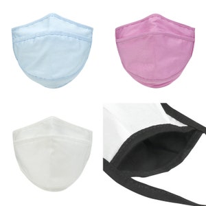 ililily Face Mask Cotton Double Layer Solid Color Face Mask Washable Fashion Mask image 7