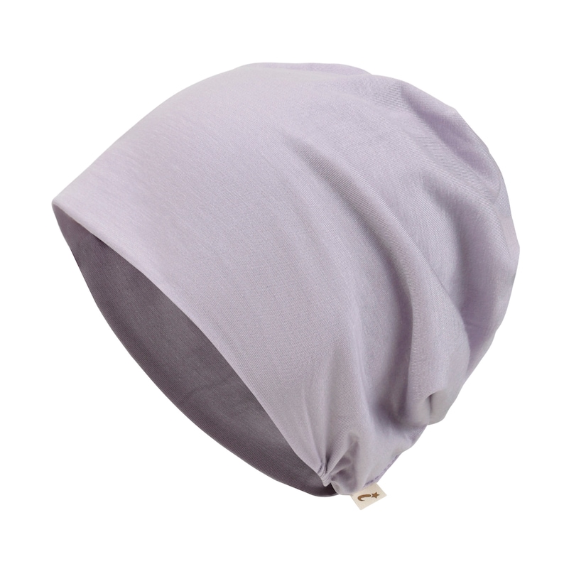 ililily Chemo Hat TENCEL™Lyocell Color Ultra Soft Stretchable Beanie Head Cover 9 Lavender Purple