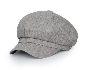 ililily Washed Cotton Newsboy Cabbie Cap Corduroy Duck Bill Flat Hunting Hat