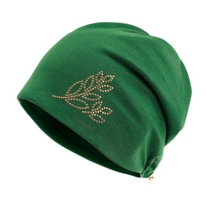 Ililily Tencel Lyocell Flower Trim Chemo Hair Loss Beanie Ultra Soft Stretchable Head Cover Sleep Hat-797370