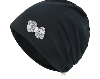 ililily Ribbon Chemo Hat TENCEL™Lyocell Chemo Beanie Soft Smooth Sleep Hat