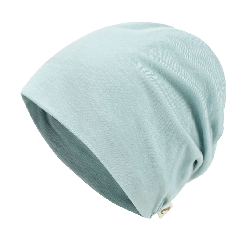 ililily Chemo Hat TENCEL™Lyocell Color Ultra Soft Stretchable Beanie Head Cover 1 Mint