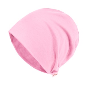 Bonnet chimio TENCEL™ Lyocell couleur ultra doux et extensible ililily 20 Candy Pink