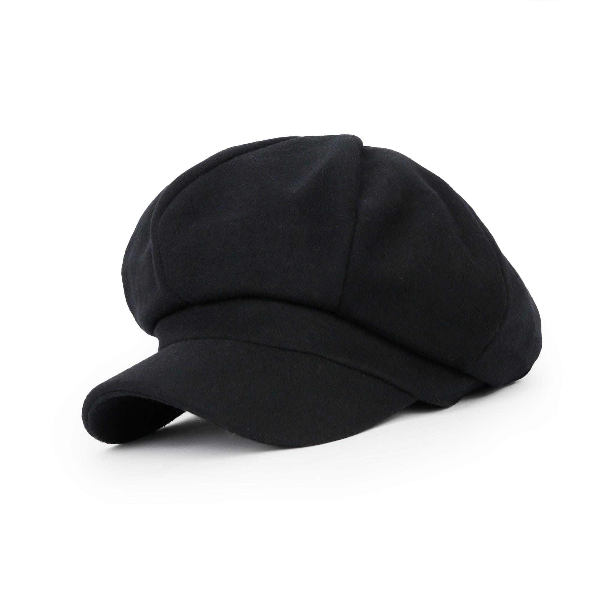 Ililily Washed Cotton Newsboy Cabbie Cap Corduroy, Wool