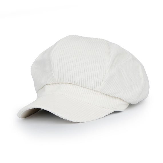 ililily Washed Cotton Newsboy Cabbie Cap Corduroy Duck Bill Flat Hunting Hat