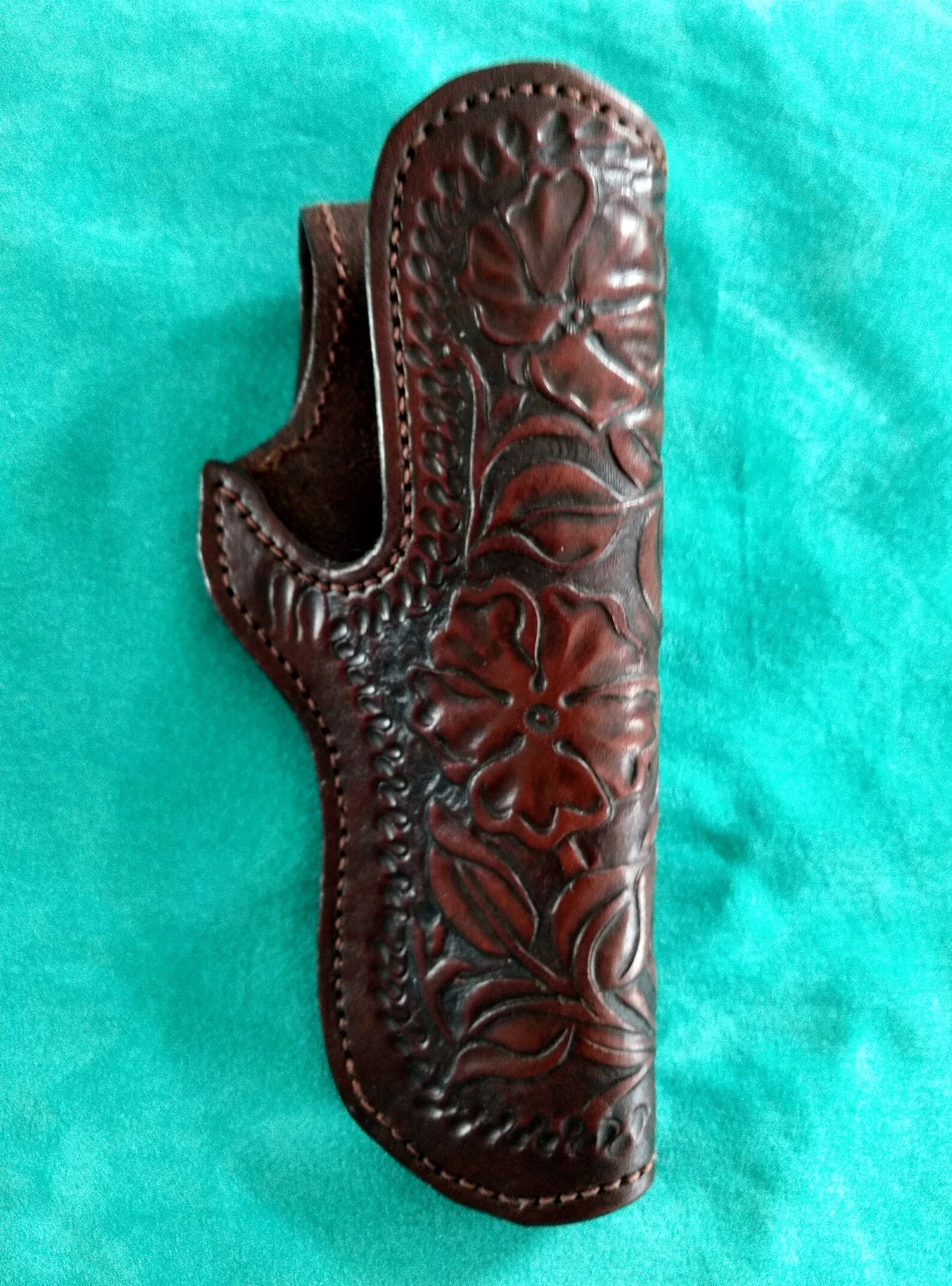 Hand Tooled Leather Gun Holster Flower Design - Etsy