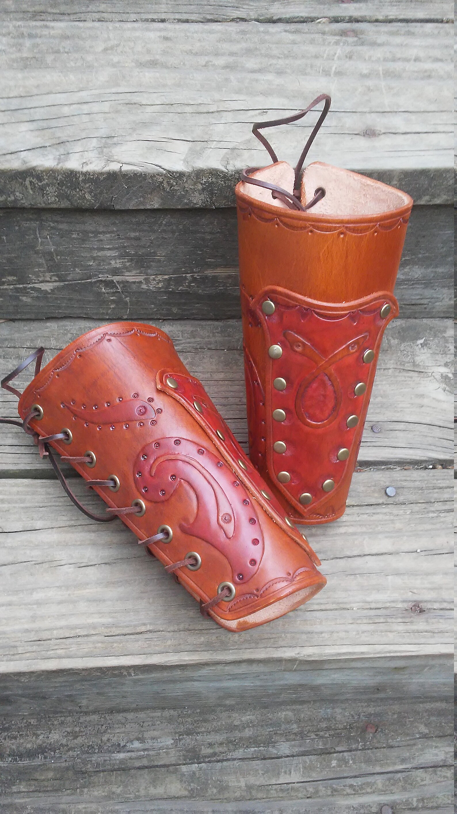 Leather Lace up Arm Bracers Etsy