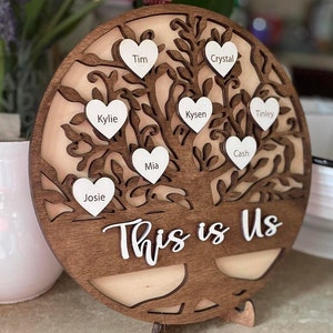 This Is Us Family Tree Sign - Custom Family Tree Sign - Personalized Family Tree Sign - Mother&#39;s Day Gift - Gift for Mom