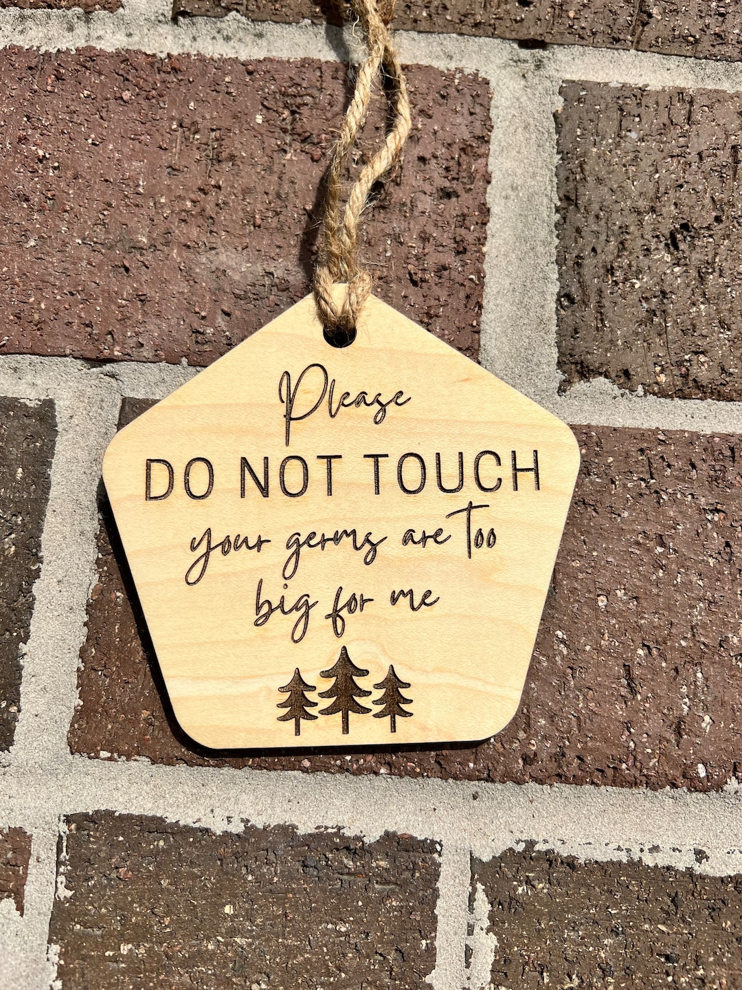 Do Not Touch Car Seat Tag: Baby Germ Sign, Stroller Hanger - Etsy