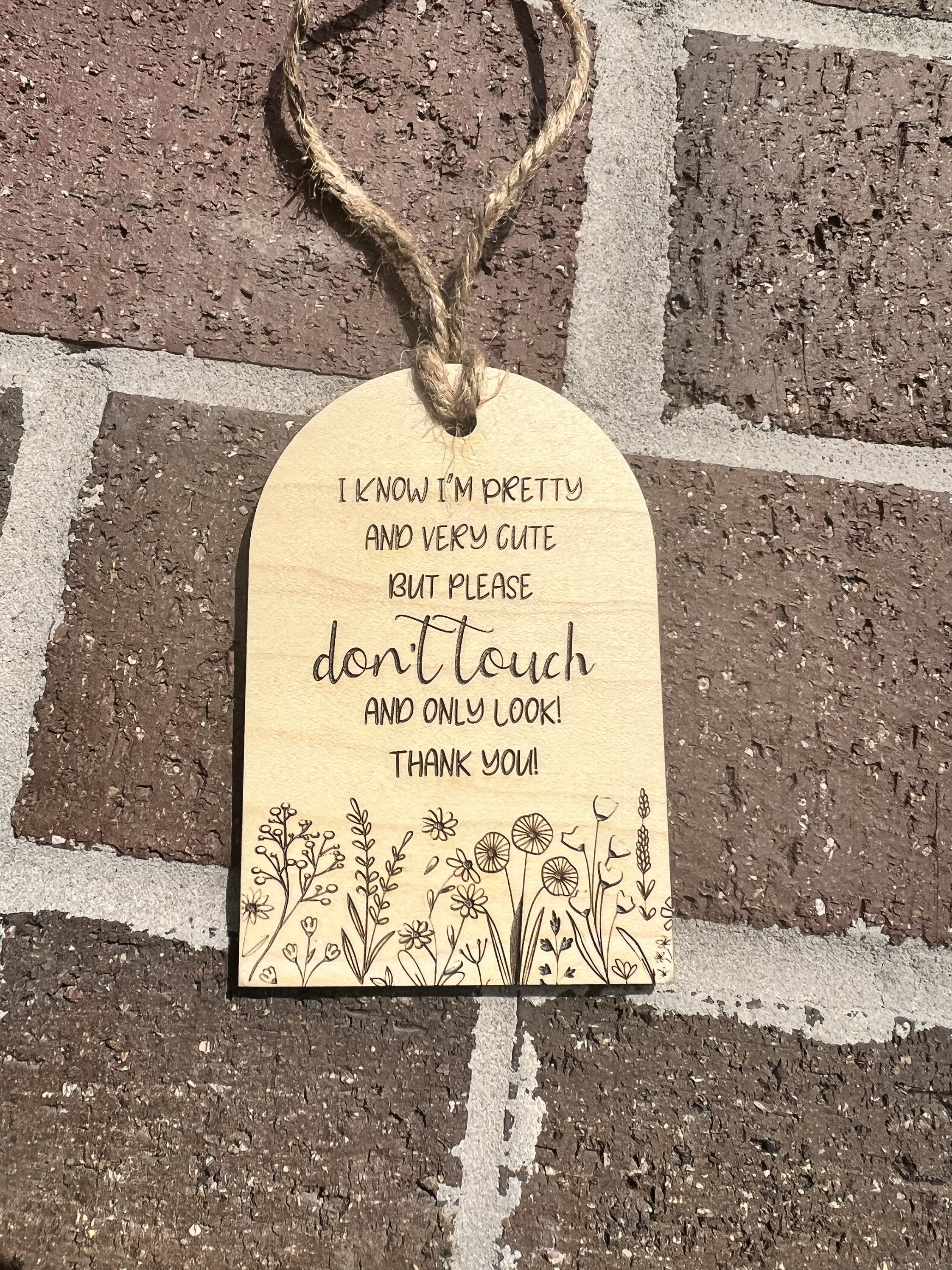 Wildflower Please Do Not Touch Car Seat Tag, Baby Car Seat Tag, Your ...