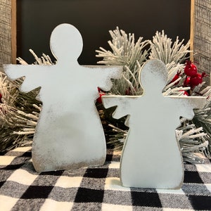 Country Angel Decor, White Distressed Angel,  Farmhouse Christmas Decor,  Country Christmas Decor, Sweet Love Blooms
