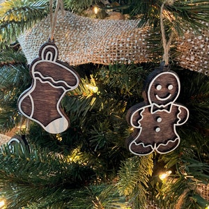 Ornamento di pan di zenzero, Ornamenti di Natale, Uomo di pan di zenzero, Albero di Natale, Decorazioni natalizie, Casa di pan di zenzero, Biscotto di pan di zenzero