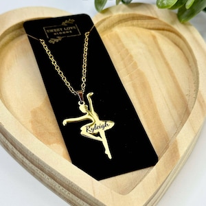 Personalized Ballet Dancer Necklace - Custom Ballet Necklace - Ballet Gift