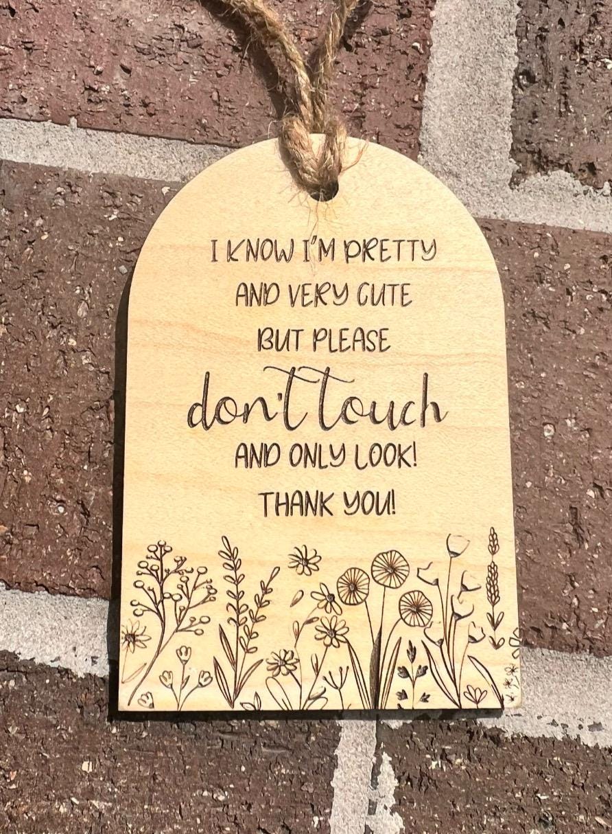 Wildflower Please Do Not Touch Car Seat Tag, Baby Car Seat Tag, Your ...