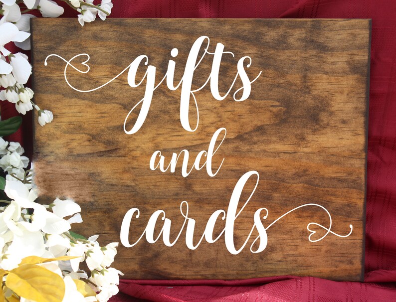 Gifts and Cards Wedding Table Top Sign Etsy