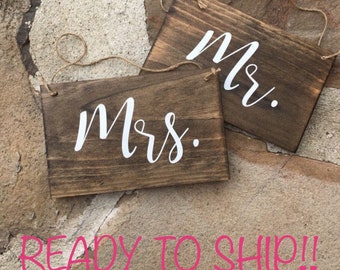 Mr Mrs Chair Signs | Etsy