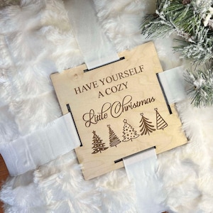 Weihnachtsdecken mit individuellem oder personalisiertem Deckenanhänger - Weihnachtsgeschenk - Weihnachtsgeschenk für die Familie - Gemütliches Weihnachtsgeschenk