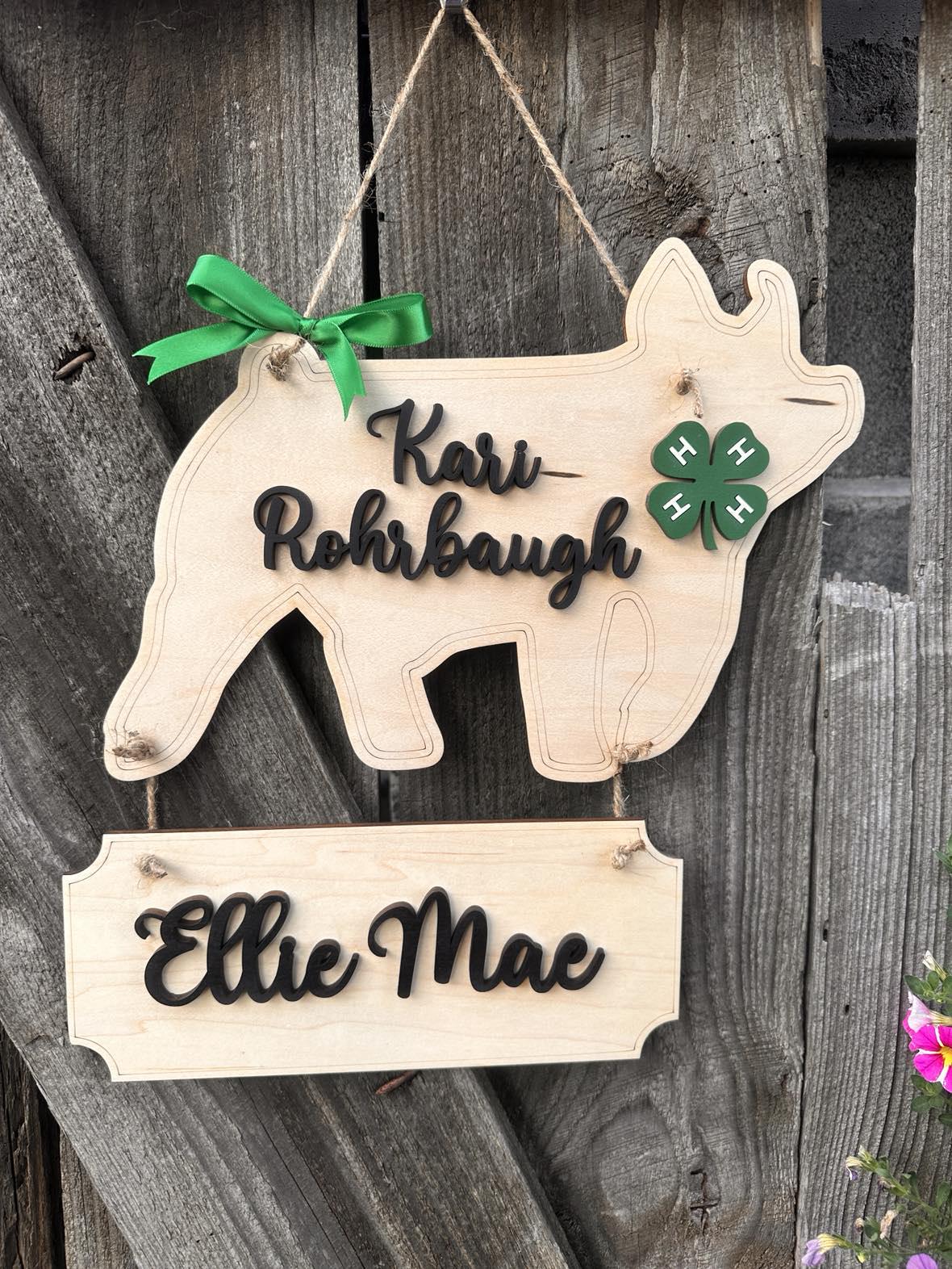 Fair Animal Name Sign, Door Sign, Stall Sign, 4-H Fair Animal Sign, FFA Fair Animal Sign, Fair Animal Stall Sign