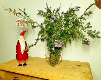 Árbol de Navidad colgante casa pan de jengibre fieltro árbol de Navidad