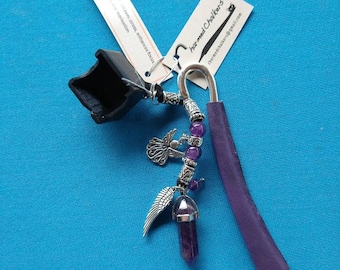 Amethyst point purple hook with angel