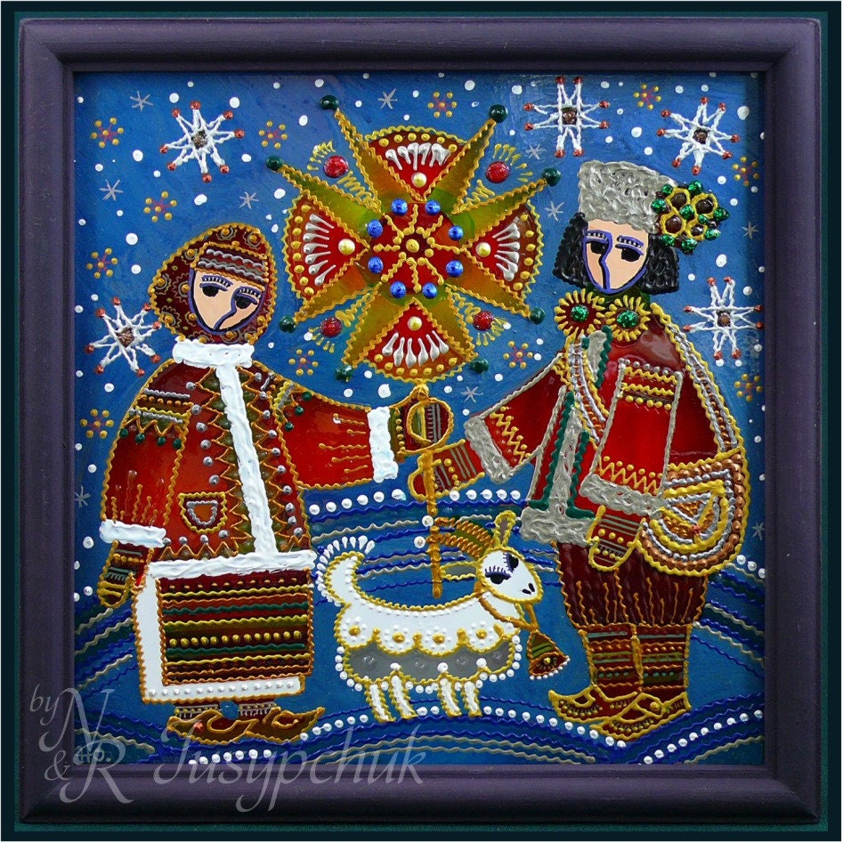 Folk Art Glass Paint Etsy