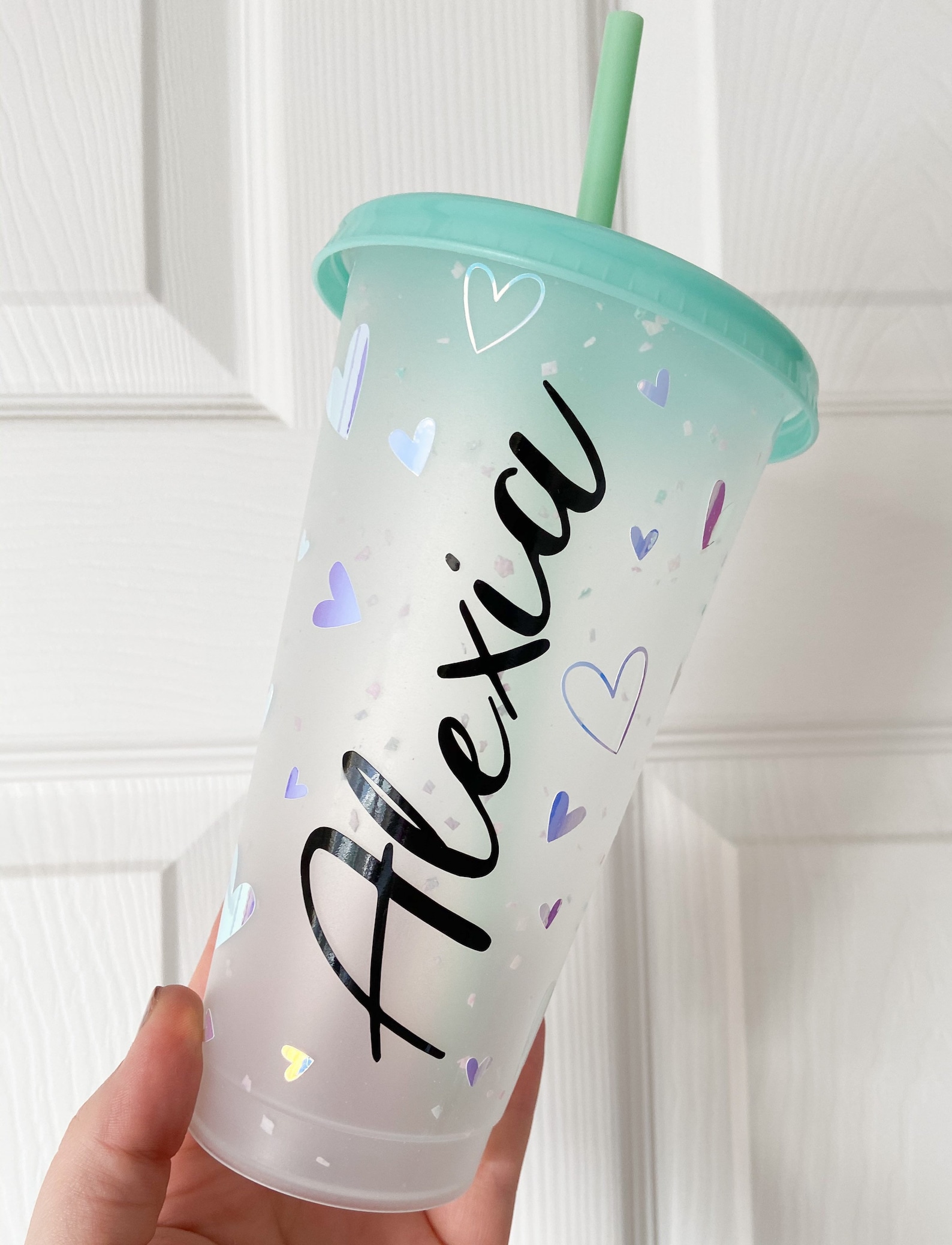 Personalised Cold Cup Drinks Cup Cup with Straw Tumbler Etsy
