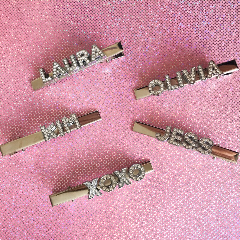 Custom Hair Clip Personalised Hair Clip Custom Initial Custom Etsy