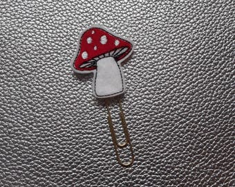 Cute Mushroom Toadstool Planner Bookmark. Planner Feltie Clip.  Paperclip.  Felt Clip. Planner Gifts.  Stationery.  UK SELLER!