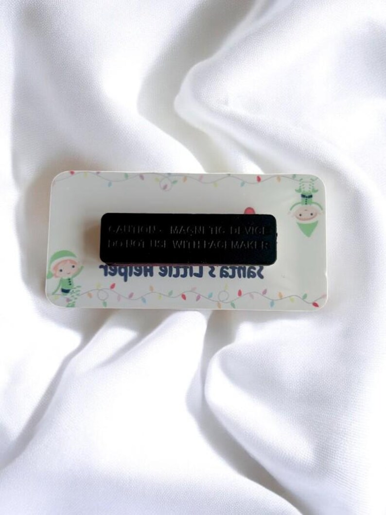 Christmas Elf Printed Name Badge Personalised With Your Name And/or Job