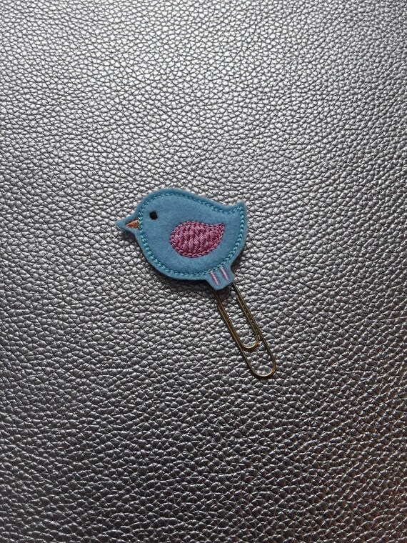 Beautiful Blue Bird Planner Bookmark. Planner Feltie Clip. Etsy