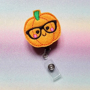Porta credencial retráctil y elástico Pumpkin Geek. ¡VENDEDOR DEL REINO UNIDO!