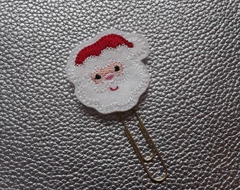 Christmas Santa Father Christmas Planner Bookmark. Planner Feltie Clip.  Paperclip.  Felt Clip. Planner Gifts.  Stationery.  UK SELLER!