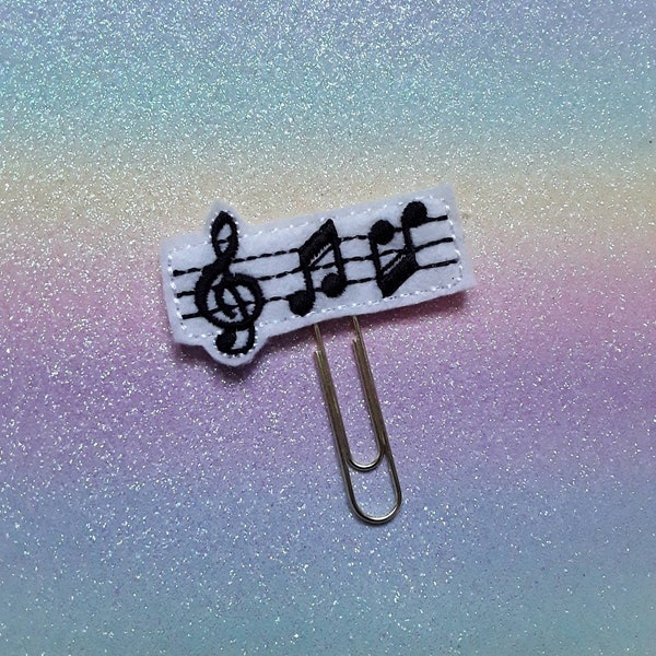 Feuille de musique.  Planificateur Feltie Clip.  Trombone.  Clip en feutre. Planner Cadeaux.  Papeterie.  VENDEUR AU ROYAUME-UNI!