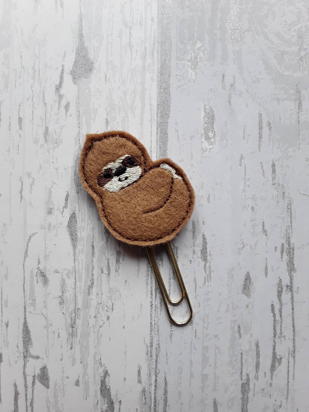 Cute Chunky Sloth Planner Bookmark. Planner Feltie Clip. Paperclip ...