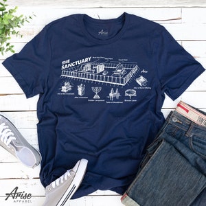 Christian Shirts - The Sanctuary Tabernacle |  Ark of the Covenant - pastor shirt, bible theologian gift, theology gift, minister t-shirt