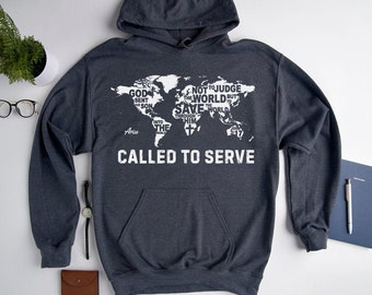Called to Serve - Christian hoodie | Christian gift, baptism gift, missionary sweatshirt, missiont trip present, sweater for women or men