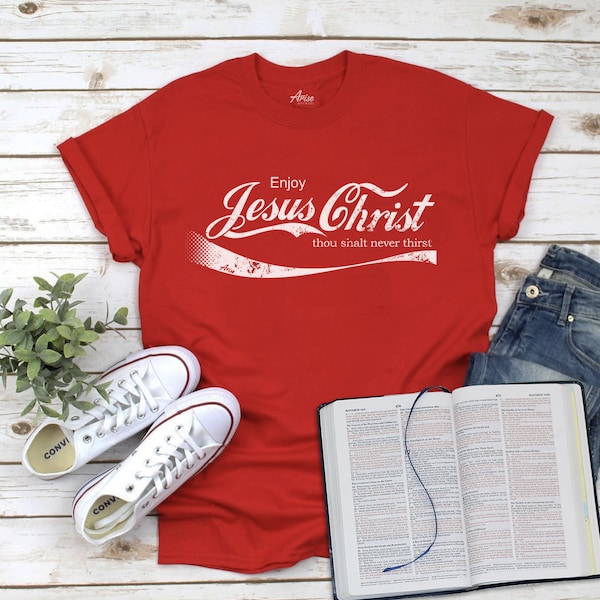 Profitez de la chemise de Jésus-Christ (original) - Chemise de Jésus | Cadeau chrétien, chemises chrétiennes, cadeau de baptême, chemise religieuse, église, t-shirt drôle