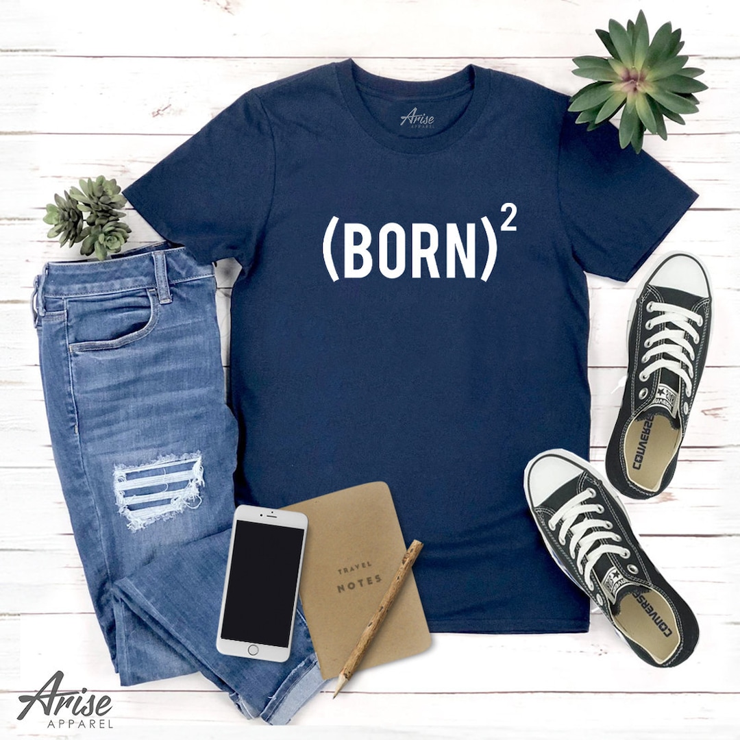 Christian Shirts Born Again twice Baptism Gift, Baptism Shirt, Saved