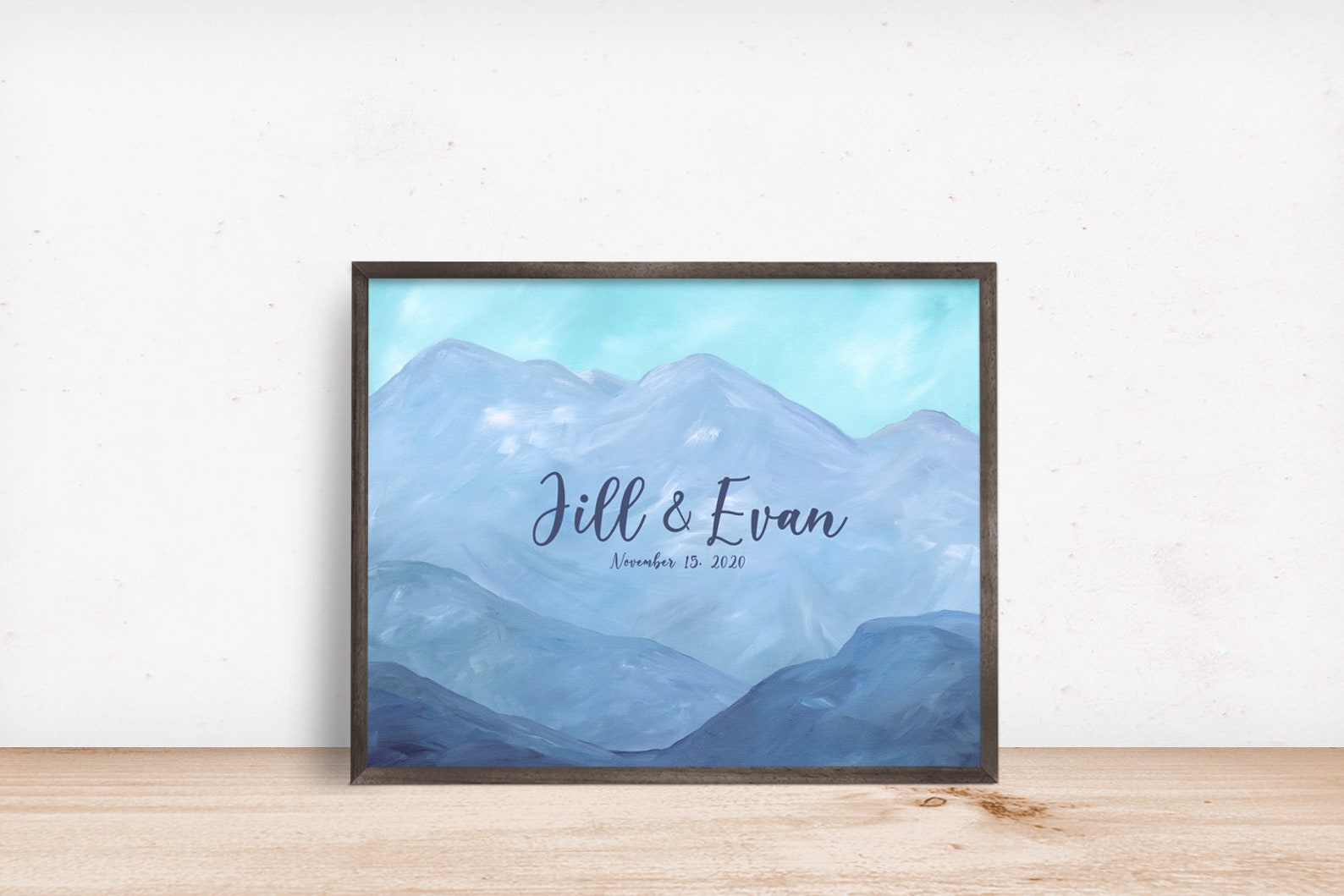 Wedding Guest Book Wall Art Print / Mountain Wedding Guest Etsy
